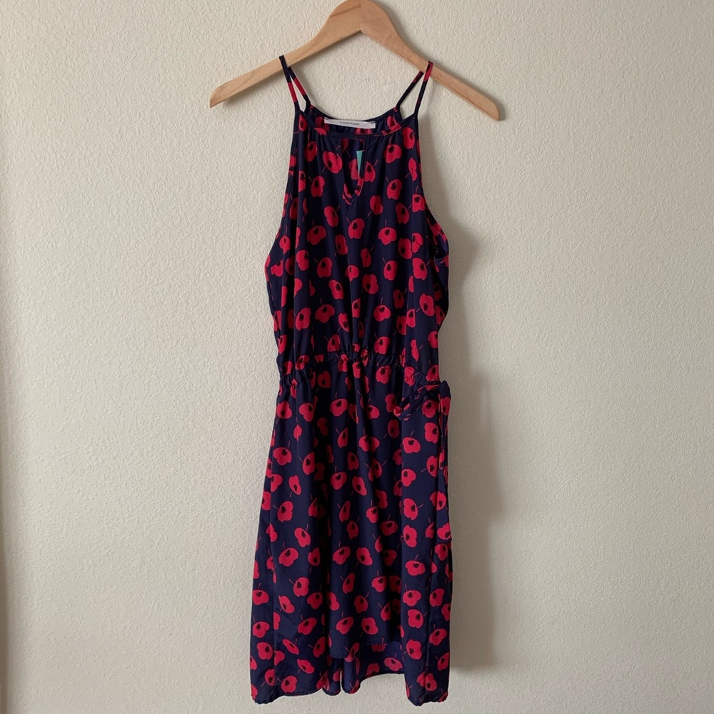 41 Hawthorn Sleeveless Dress Navy Pink Poppy